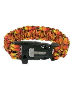 Survival bracelet 3 m with firesteel and striker fire by Bushmen BU-1BRCA3F color orange
