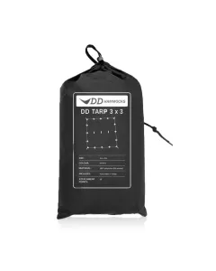 Tarp 3 x 3 Jet black by DD Hammocks MA-21320 color schwarz